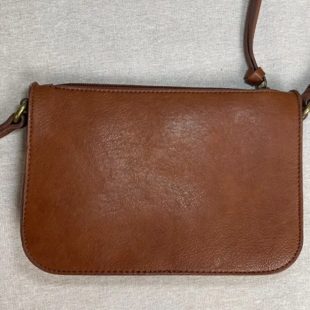 Sonoma | Cognac Brown Vegan Leather Barlow Crossbody Bag